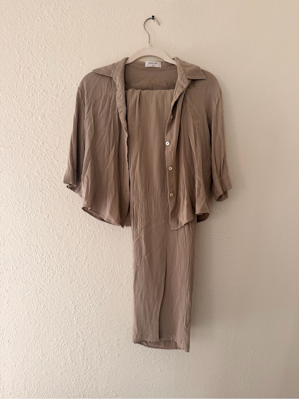 Aritzia Babaton set in taupe, size XS